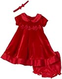 Good Lad Baby-Girls Infant Velvet Dress, Red, 18 Months