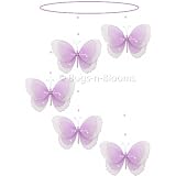 Purple Multi Layered Spiral Butterfly Mobile Decorations - Butterflies Hanging... by Bugs-n-Blooms