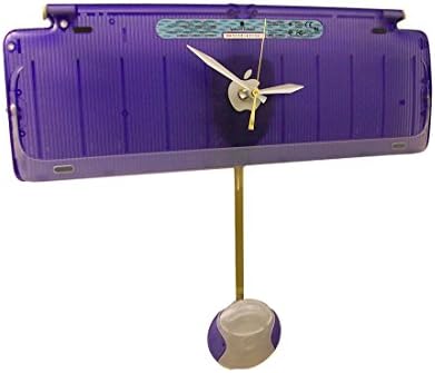 Grape Apple iMac Pendulum Clock from Recycled Keyboard. Cool Designer Clock.