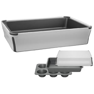 Bake Porter 55GRY-S 3-Piece Bakeware Set, Grey by 