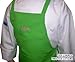 Chefskin Lime Green Apron Kids Children Fits 2-7 Yr Olds 15x21 Inches Real Fabric