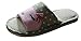 Bronze Times(TM) Unisex Premium Cartoon Cat Polka Dots Flax House Slipper (green L)