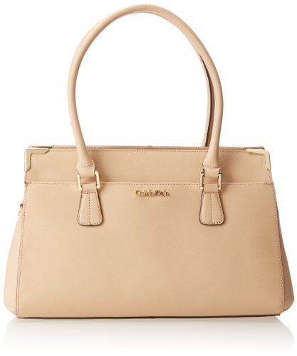 Calvin Klein On My Corner Saffiano Satchel Top Handle Bag