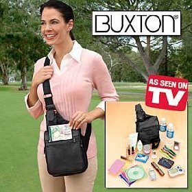 Buxton Over The Shoulder Sling Organizer Bag - Black Color