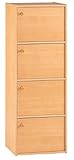 IMAGE OF 4-shelf Wooden Cabinet with Door in Natural