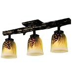 Meyda 34470 Pinecone Painted 3 Light Semi-Flush Fixture