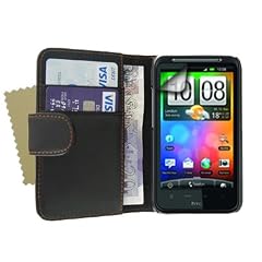 Neues Qualit�t Schwarz Pr�mie Leder Schutzh�lle F�r HTC Desire HD Mit Frei Displayschutz Von Yousave + sc...