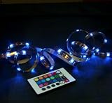 Techlight TXX3629 RGB LED SMD Strip, Leiste, Band mit 150 LEDs multicolor 5 meter dimmbar (wasserfest) inklusive Controller, Fernbedienung und Netzteil