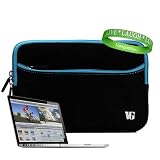 MacBook Pro Case Sleeve for All Models of the Apple MacBook Pro 13.3 Inch Laptop ( Black with Blue Trim )