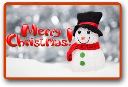 New Arrival Chirtsmas Doormats - Cute and Lovely Snowman X-mas Decorations Welcome 2016 Custom Personalized Durable Machine-washable Indoor/outdoor Door Mat 18"(W) x 307"(L) Inch