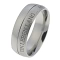 Ehering / Trauring / Partnerring core.emotion Edelstahlring matt / poliert mit Aussengravur Ein Leben lang an deiner Hand...