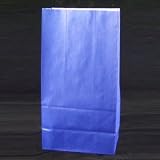 Solid Color Paper Sack Lunch Bags, Dark Blue, 5.3125 Wide x 10 High x 3.25 Deep, 40 Pack of Bags