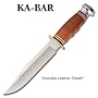 Ka-Bar Leather Handled Hunters Bowie 11 13/16" Md: 1236