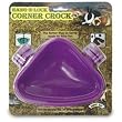 Super Pet Hang-N-Lock Corner Crock Food Bowl (Assorted, 16 oz., 6 Inch L x 5 Inch W x 3 Inch H)