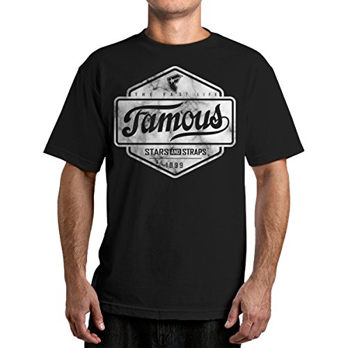Famous Stars and Straps Mens Top Marble Short-Sleeve Shirt