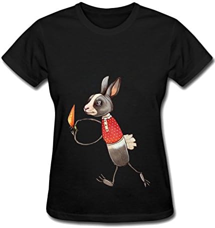 Imperfect world women's Carrot Rubbit tee shirts black