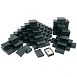 100 Black Stripe Cotton Filled Jewelry Gift Boxes 3 1/4"