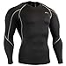 emFraa Skin Tight Compression Base layer Black Running Shirt men women S ~ 2XL