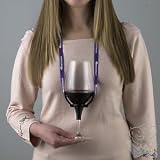 Wine Glass Holder Necklace -Black -Set of 2