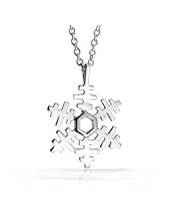 Bling Jewelry Petite 925 Sterling Silver Childrens Snowflake Necklace 16in