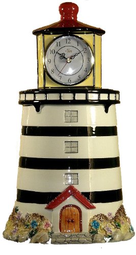 LIGHT HOUSE CERAMIC COOKIE W/ CLOCK