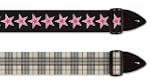 Guitar Straps - Pink Stars and Burber...