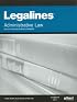 Legalines on Administrative Law, 6th - Keyed to Schwartz