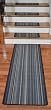Washable Non-Skid Carpet Stair Treads - Linear Rhythm Grey (13) PLUS a Matching 5' Runner