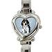 Basset Hound Puppy Heart Shaped Italian Charm Dog Watch D99