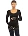 PattyBoutik Mama Trim Scoop Neck Maternity Tunic Top (Black with Gray M)