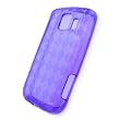 LG Optimus S LS670 (Sprint) Crystal Silicone Skin Case "Transparent Purple Check Pattern"