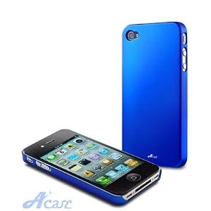 Acase(TM) Superleggera ocean adventure fit case for iPhone 4 with 2 Screen Protector (Blue)