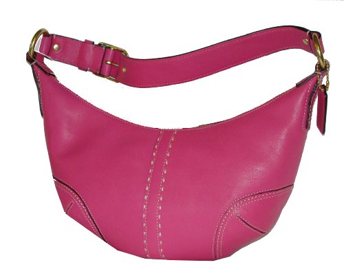 Authentic Coach Hot Pink Leather Zip Small Hobo 