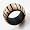 Ivory Coco Bamboo Inlay Stripe Dark-Brown Wooden Band Ring - size 6