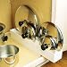 Cabinet Organizer - Sliding Lid Rack (White) (3.5"h x 3.25"w x 22"d)