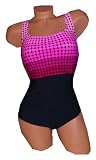 Reebock Antimicrobial Be Bright Dot Tank Style Swimsuit