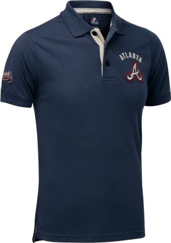 Atlanta Braves Vintage Navy Champions Polo Shirt