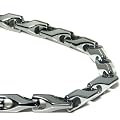 Tungsten Carbide Men's Wheat Link Necklace Chain