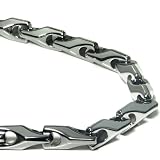 Tungsten Carbide Men's Wheat Link Necklace Chain