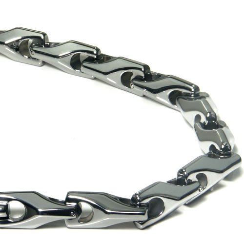 Tungsten Carbide Men's Wheat Link Necklace Chain 