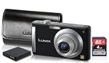 Panasonic Lumix DMC-FS3 PACK Noir (+ Etui Panasonic DMWD-CFX 30H + Photoprimus Batterie pour Panasonic S008 + ExtreMemory SDHC Card Performance 4 GB Classe 6)