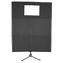 "Auralex MAX211CHA MAX-Wall 211 in Charcoal; 2- 20x48x4.75 Panels; 1- 20x48x4.75 Window Section in Clear Plexiglass Only; 1- MAX Stand"