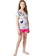 Pure Cotton Moshi Monsters Face Print Shortie Pyjamas