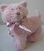 Pink Fluffy Cat Stuffed Animal Plush Toy with Music Box inside - 7 inches long
