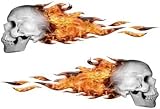 Full Color Reflective Inferno Skull Flame Decals