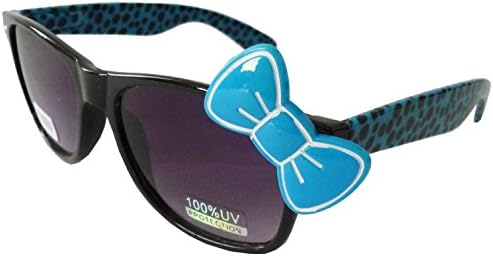 Hello Kitty Polka Dots Wayfarer Dark Lens Glasses Sunglasses Nerd Retro 80's Blue