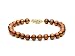 Multicolor Chocolate Fresh Water Pearl Bracelet 8-8.5 mm each - 14kt Yellow Gold