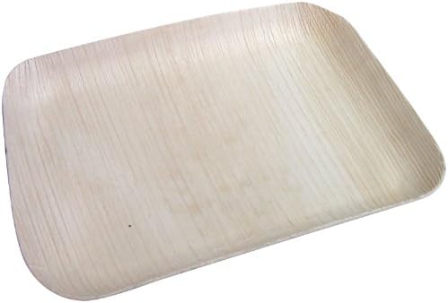 VerterraCompostable Palm Leaf 7" x 8.5" Disposable Plate, Heavy Duty, Eco-Friendly, Sustainable Dinnerware for Weddings, Events, Parties (300-Pack)