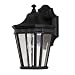Murray Feiss OL5400BK Cotswold Lane Collection 11.5-Inch 1-Light Exterior Wall Sconce, Black Finish with Clear Glass