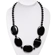 EXP Handmade Agate & Silver Necklace